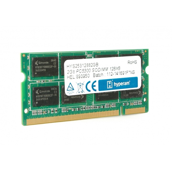 2GB Hyperam DDR2 667MHz PC2-5300 200pin Laptop Memory Module Image