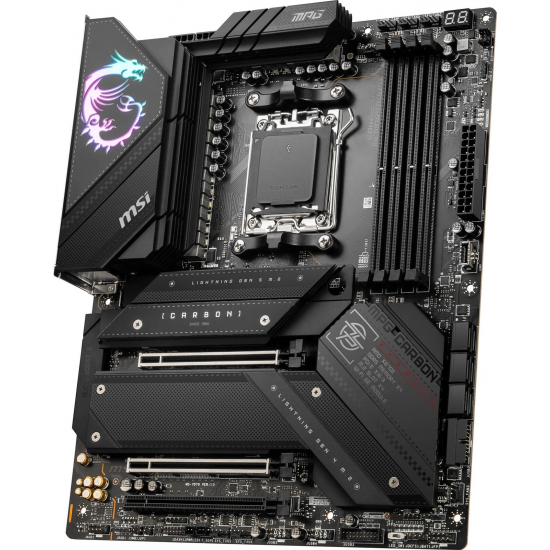 MSI MPG X670E Carbon AMD X670 Socket AM5 ATX DDR5 Motherboard Image