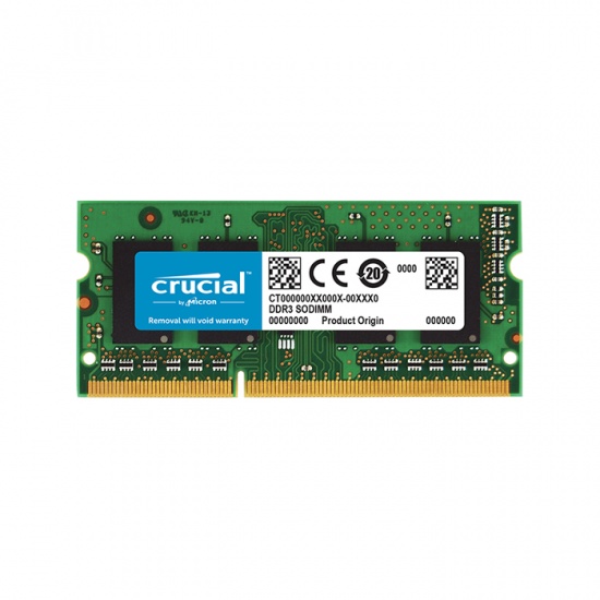 2GB Crucial DDR3 SO DIMM PC3-12800 1600MHz CL11 1.35V Memory Module Image