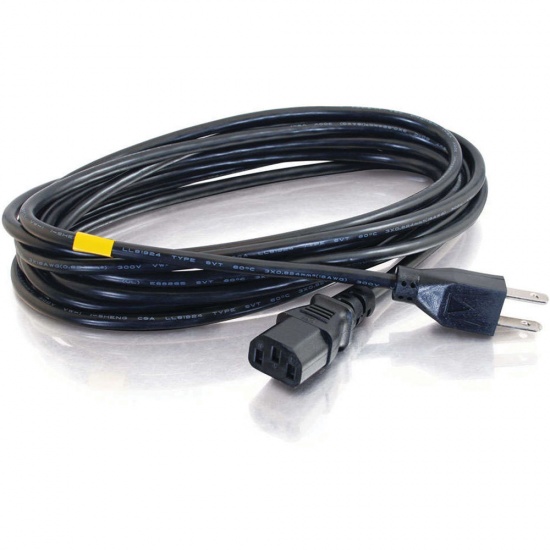 C2G 6FT 14 AWG NEMA 5-15P to IEC320 C13 Premium Universal Power Cable - Black Image