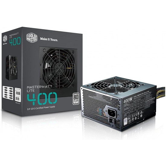 Cooler Master Lite 400 Watt 20+4 Pin ATX Power Supply - Black Image