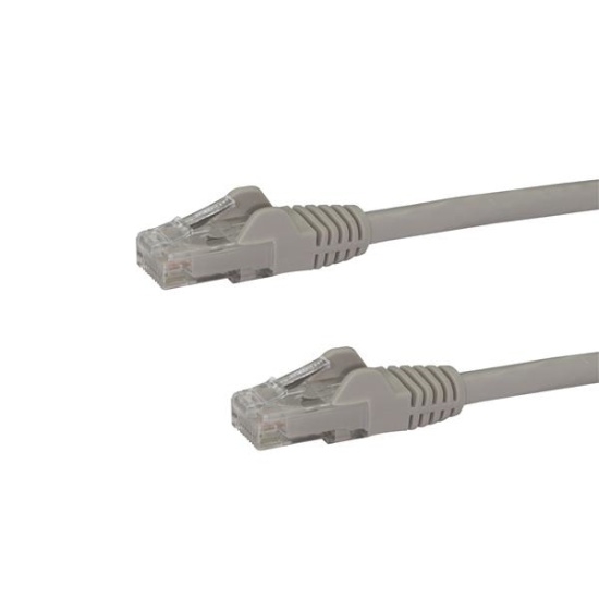 StarTech.com 10m CAT6 Ethernet Cable - Grey CAT 6 Gigabit Ethernet Wire -650MHz 100W PoE RJ45 UTP Network/Patch Cord Snagless w/Strain Relief Fluke Tested/Wiring is UL Certified/TIA Image