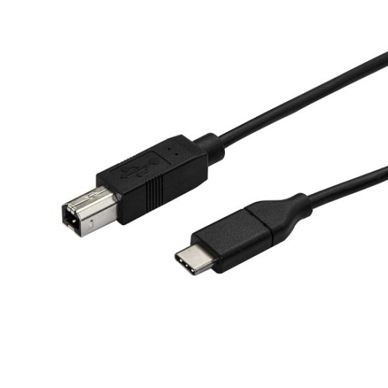 StarTech.com USB-C to USB-B Printer Cable - M/M - 0.5 m - USB 2.0 Image