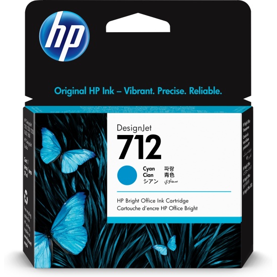 HP 712 29-ml Cyan DesignJet Ink Cartridge Image