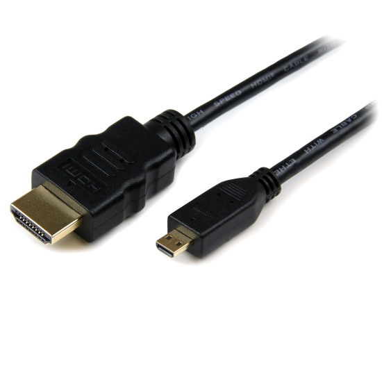 StarTech.com 2m Micro HDMI to HDMI Cable with Ethernet - 4K 30Hz Video - Durable High Speed Micro HDMI Type-D to HDMI 1.4 Adapter Cable/Converter Cord - UHD HDMI Monitors/TVs/Displays - M/M Image