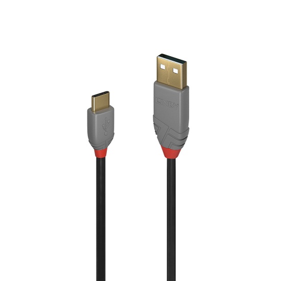 Lindy 2m USB 2.0 Type A to C Cable, Anthra Line Image