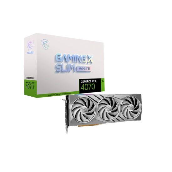 MSI GeForce RTX 4070 GAMING X SLIM WHITE 12G NVIDIA 12 GB GDDR6X Image