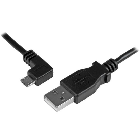 StarTech.com Micro-USB Charge-and-Sync Cable M/M - Left-Angle Micro-USB - 30/24 AWG - 1 m (3 ft.) Image