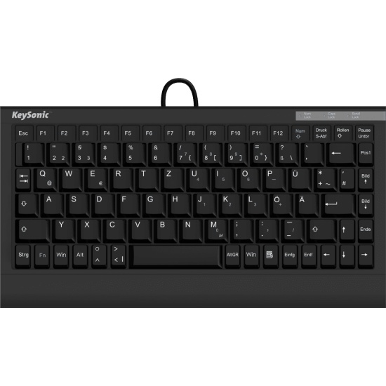 KeySonic ACK-595C+ keyboard USB QWERTZ German Black Image