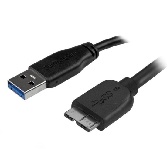 StarTech.com Slim Micro USB 3.0 Cable - M/M - 0.5m (20in) Image