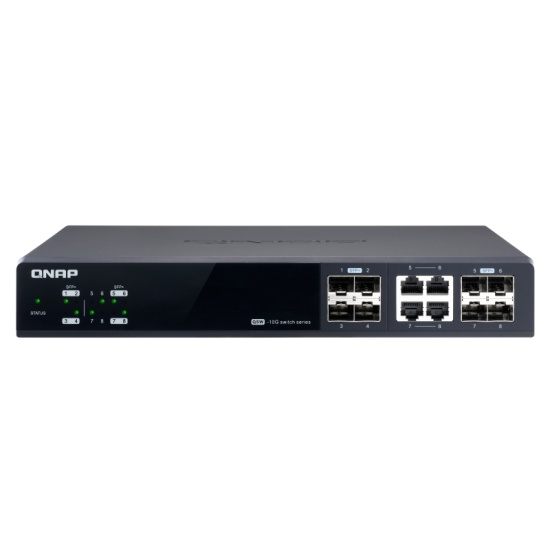 QNAP QSW-M804-4C network switch Managed 10G Ethernet (100/1000/10000) Black Image
