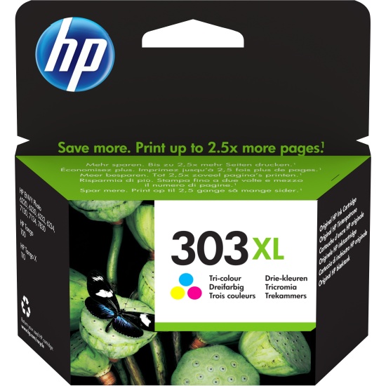 HP 303XL High Yield Tri-color Original Ink Cartridge Image