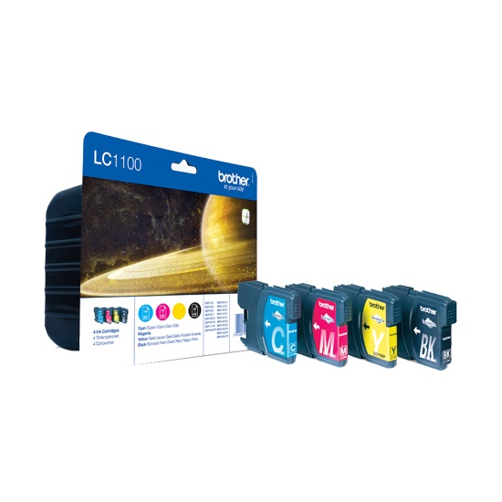 Brother LC-1100VALBPDR ink cartridge 4 pc(s) Original Black, Cyan, Magenta, Yellow Image