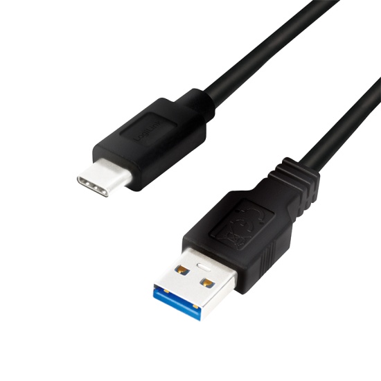 LogiLink CU0169 USB cable 1.5 m USB 3.2 Gen 1 (3.1 Gen 1) USB C USB A Black Image