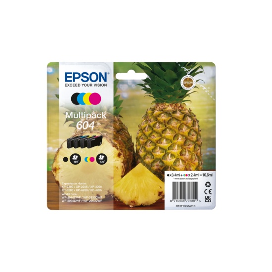 Epson 604 ink cartridge 4 pc(s) Compatible Standard Yield Black, Cyan, Magenta, Yellow Image