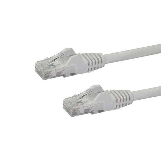 StarTech.com 10m CAT6 Ethernet Cable - White CAT 6 Gigabit Ethernet Wire -650MHz 100W PoE RJ45 UTP Network/Patch Cord Snagless w/Strain Relief Fluke Tested/Wiring is UL Certified/TIA Image