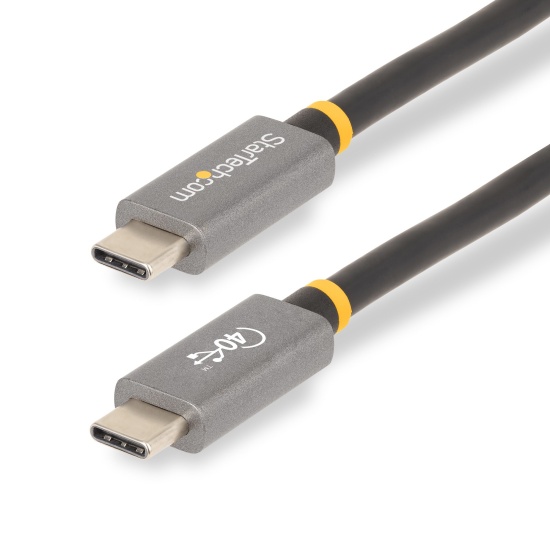 StarTech.com 3ft (1m) USB4 Cable, USB-IF Certified USB-C Cable, 40 Gbps, USB Type-C Data Transfer Cable, 100W Power Delivery, 8K 60Hz, Compatible w/Thunderbolt 4/3/USB 3.2 Image