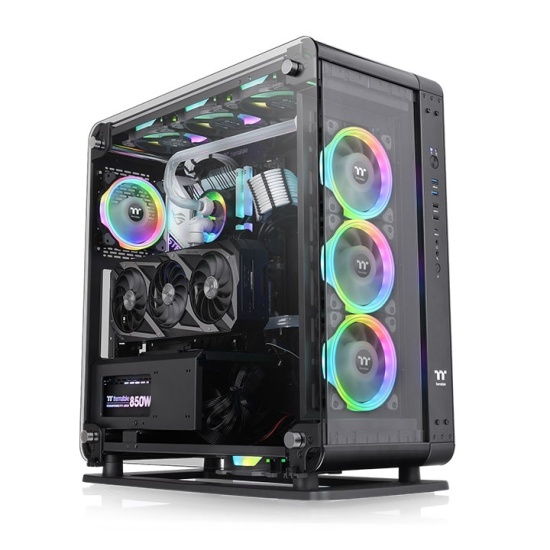 Thermaltake Core P6 Tempered Glass Mid Tower Midi Tower Black Image