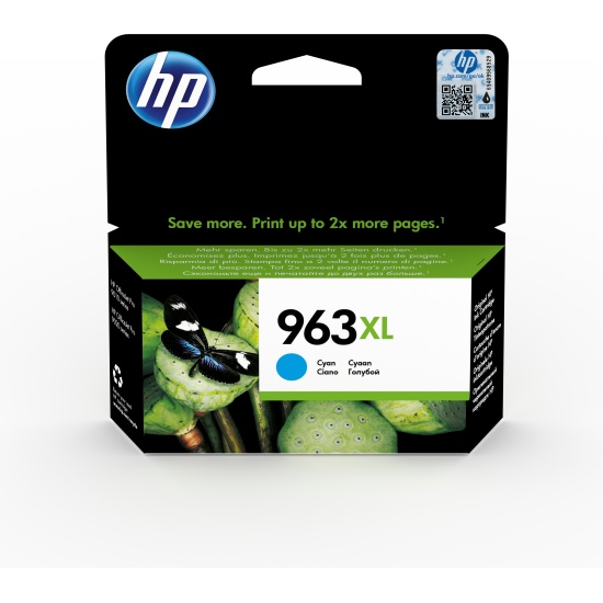 HP 963XL High Yield Cyan Original Ink Cartridge Image