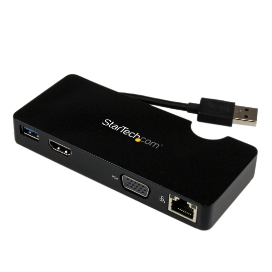 StarTech.com Travel Docking Station for Laptops - HDMI or VGA - USB 3.0 Image