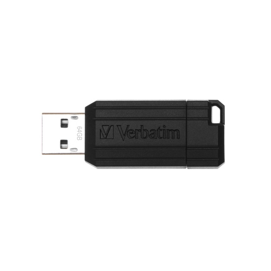 Verbatim PinStripe - USB Drive 64 GB - Black Image