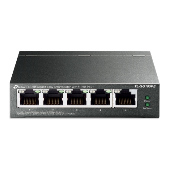 TP-Link 5-Port Gigabit Easy Smart PoE Switch with 4-Port PoE+ Image