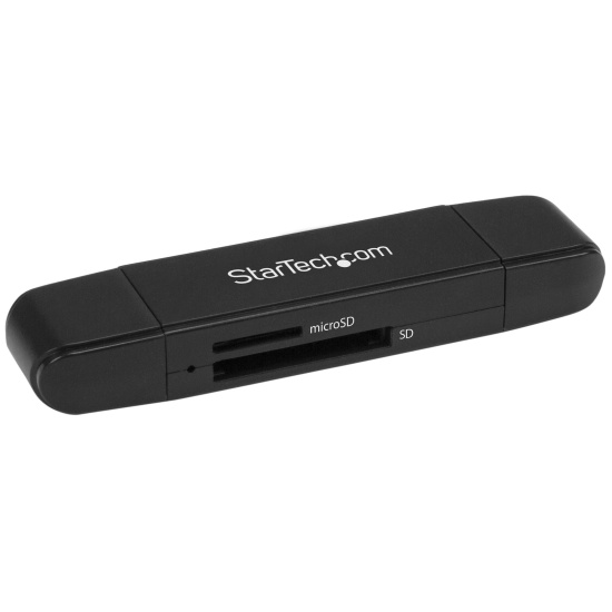 StarTech.com USB 3.0 Memory Card Reader/Writer for SD and microSD Cards - USB-C and USB-A Image