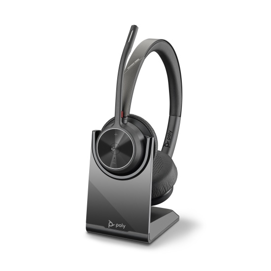 POLY 218476-02 headphones/headset Wired & Wireless Head-band Office/Call center USB Type-A Bluetooth Charging stand Black Image
