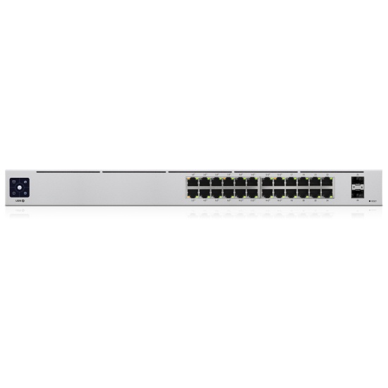 Ubiquiti UniFi 24-Port PoE Managed L2/L3 Gigabit Ethernet (10/100/1000) Power over Ethernet (PoE) 1U Silver Image