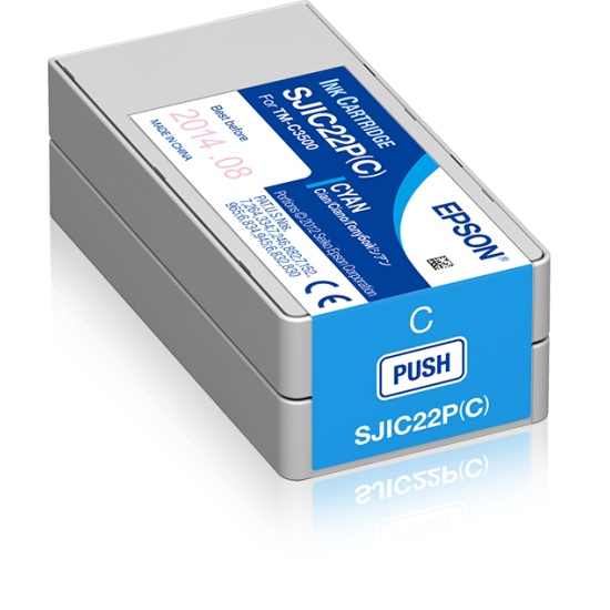 Epson SJIC22P(C): Ink cartridge for ColorWorks C3500 (Cyan) Image