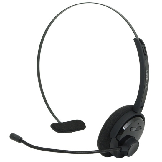 LogiLink BT0027 headphones/headset Wireless Head-band Office/Call center Bluetooth Black Image