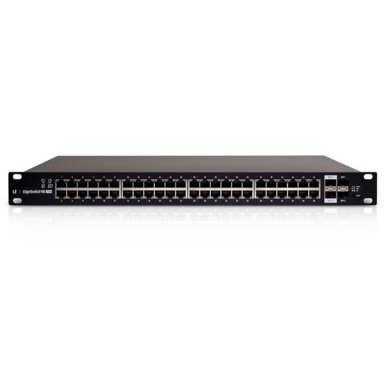 Ubiquiti ES-48-500W network switch Managed L2/L3 Gigabit Ethernet (10/100/1000) Power over Ethernet (PoE) 1U Black Image