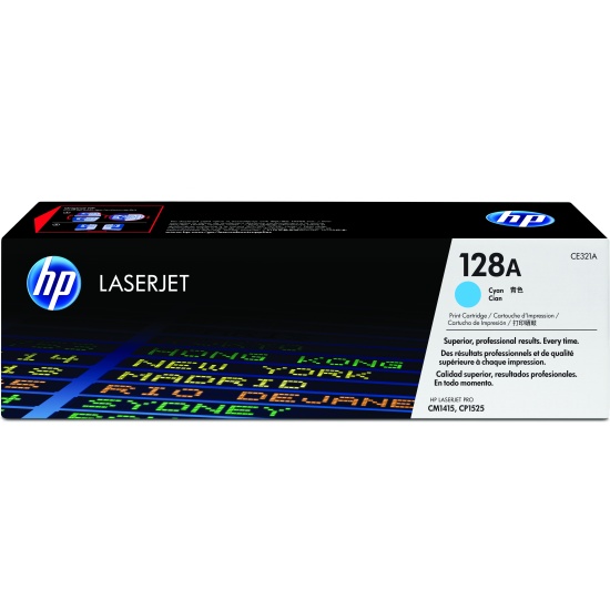 HP 128A Cyan Original LaserJet Toner Cartridge Image