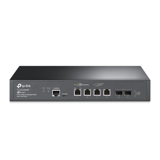 TP-Link JetStream 6-Port 10GE L2+ Managed Switch with 4-Port PoE++ Image