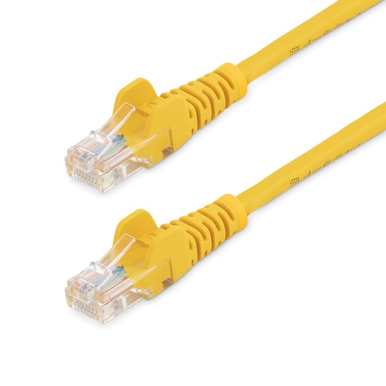 StarTech.com Cat5e Ethernet Patch Cable with Snagless RJ45 Connectors - 5 m, Yellow Image