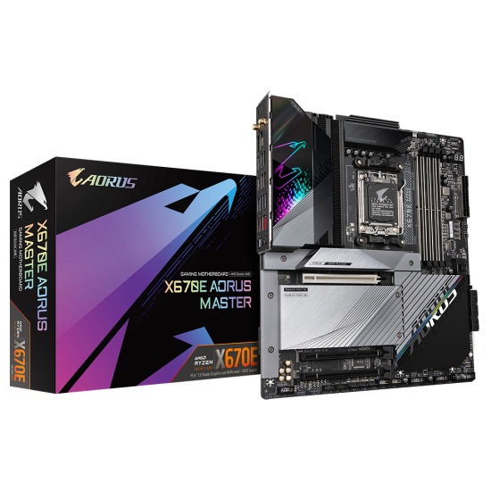 Gigabyte X670E AORUS MASTER (REV. 1.0) motherboard AMD X670 Socket AM5 ATX Image