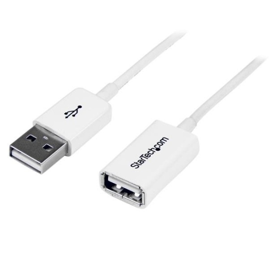 StarTech.com 2m White USB 2.0 Extension Cable A to A - M/F Image