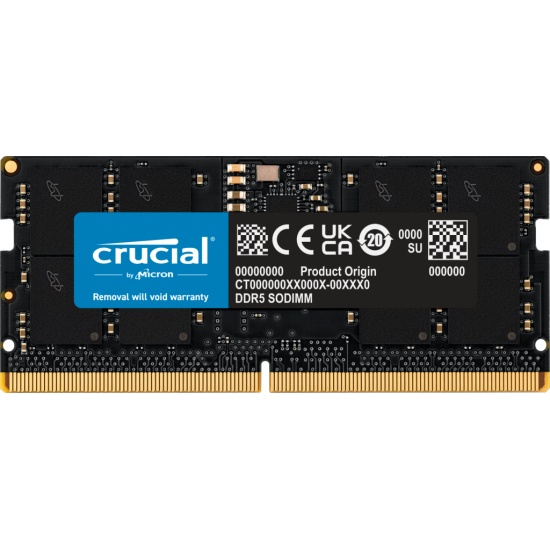 Crucial CT16G56C46S5 memory module 16 GB 1 x 16 GB DDR5 5600 MHz ECC Image