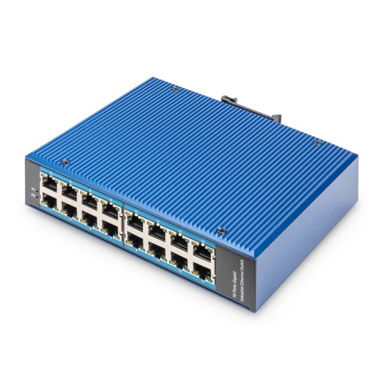 Digitus 16 Port Gigabit Ethernet Network Switch, Industrial, Unmanaged Image