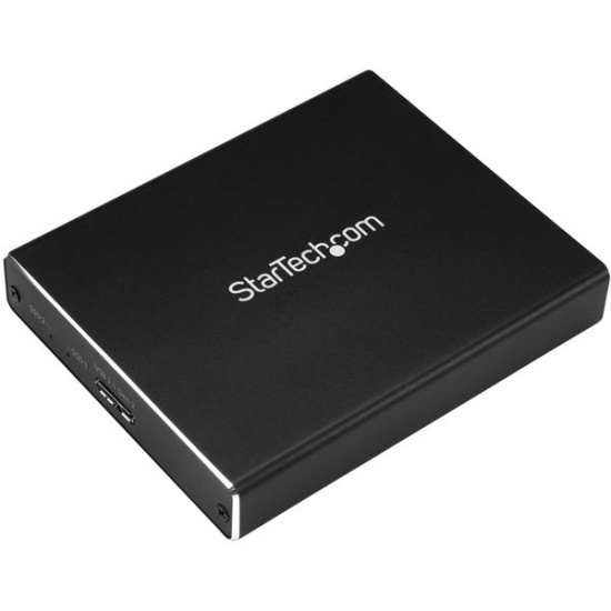 StarTech.com Dual-Slot Drive Enclosure for M.2 SATA SSDs - USB 3.1 (10Gbps) - RAID Image