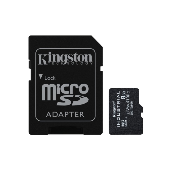 Kingston Technology Industrial 8 GB MicroSDHC UHS-I Class 10 Image