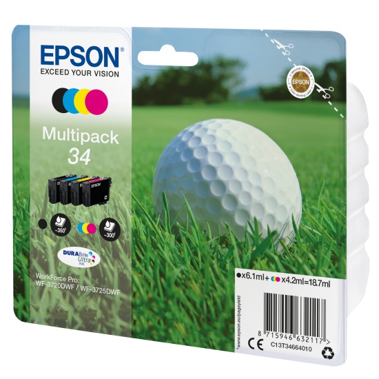 Epson Golf ball Multipack 4-colours 34 DURABrite Ultra Ink Image