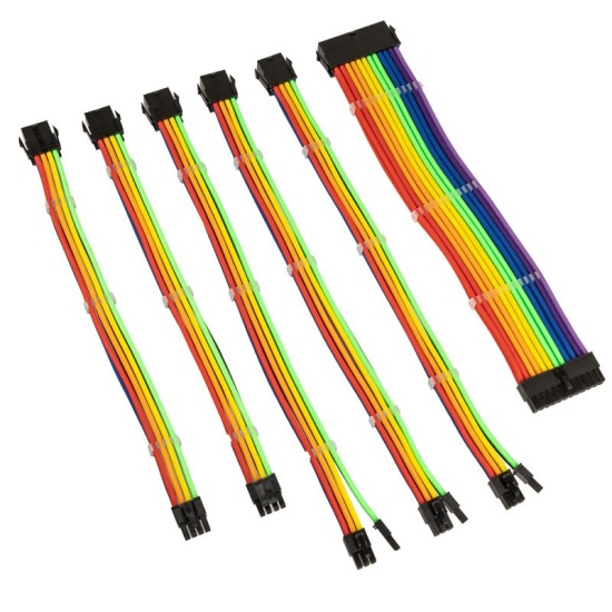 Kolink Core Adept Braided Cable Extension Kit - Rainbow Image