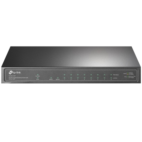 TP-Link 10-Port Gigabit Desktop Switch with 8-Port PoE+ Image