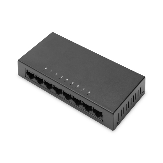 Digitus 8-Port Switch, 10/100 Mbps Fast Ethernet, Unmanaged, Metall Housing Image