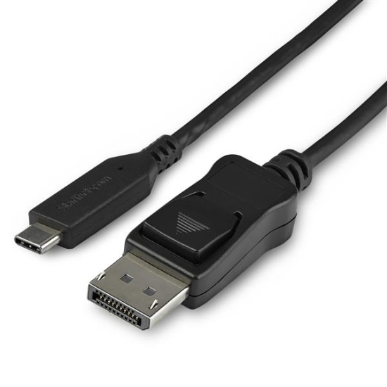 StarTech.com 3.3ft/1m USB C to DisplayPort 1.4 Cable - 8K/5K/4K USB Type-C to DP 1.4 Alt Mode Video Adapter Converter - HBR3/HDR/DSC - 8K 60Hz DP Monitor Cable - USB-C/Thunderbolt 3 Image