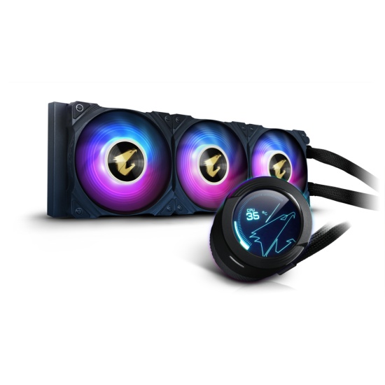 Gigabyte AORUS WATERFORCE X 360 Processor All-in-one liquid cooler 12 cm Black Image