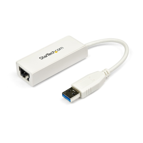 StarTech.com USB 3.0 to Gigabit Ethernet NIC Network Adapter - White Image