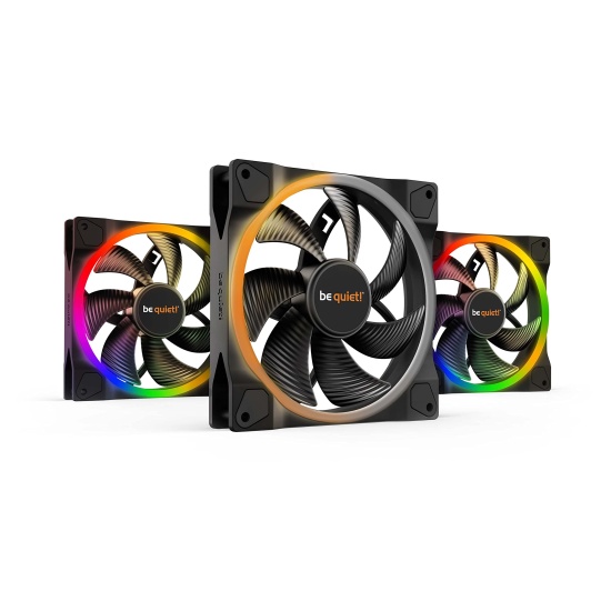 be quiet! Light Wings 140mm ARGB PWM Fan Black 3 Pack Image