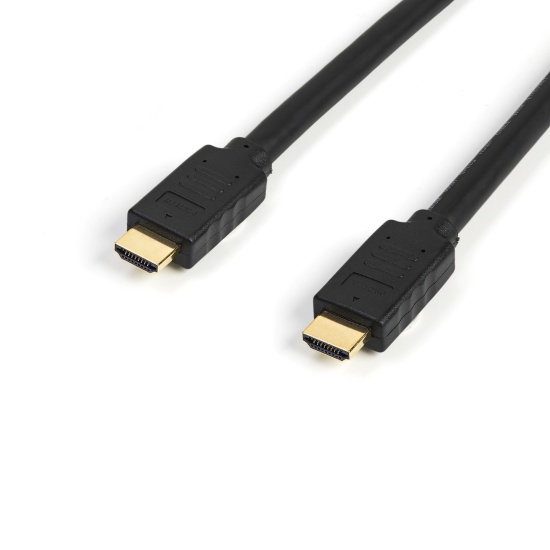 StarTech.com 50ft (15m) HDMI 2.0 Cable - 4K 60Hz Active HDMI Cable - CL2 Rated for In Wall Installation - Long Durable High Speed UHD HDMI Cable - HDR, 18Gbps - Male to Male Cord - Black Image